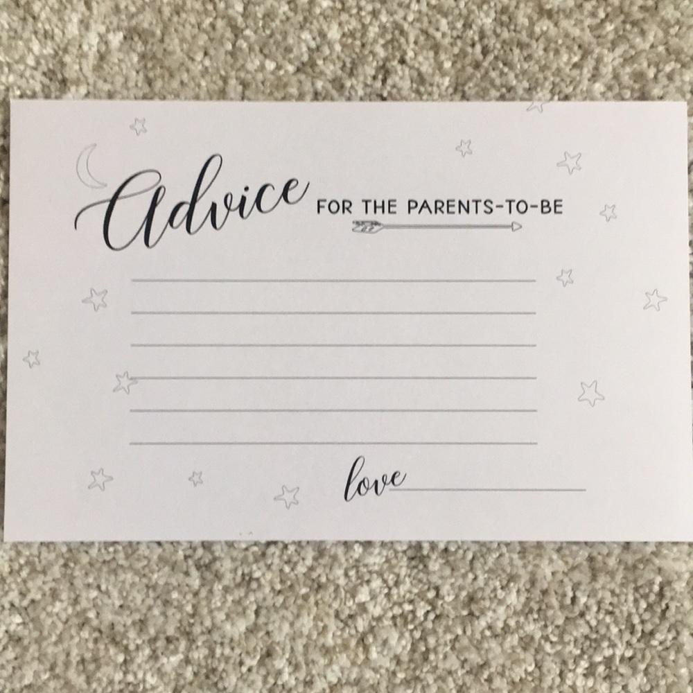 Baby Shower Advice for the Parents to Be Card